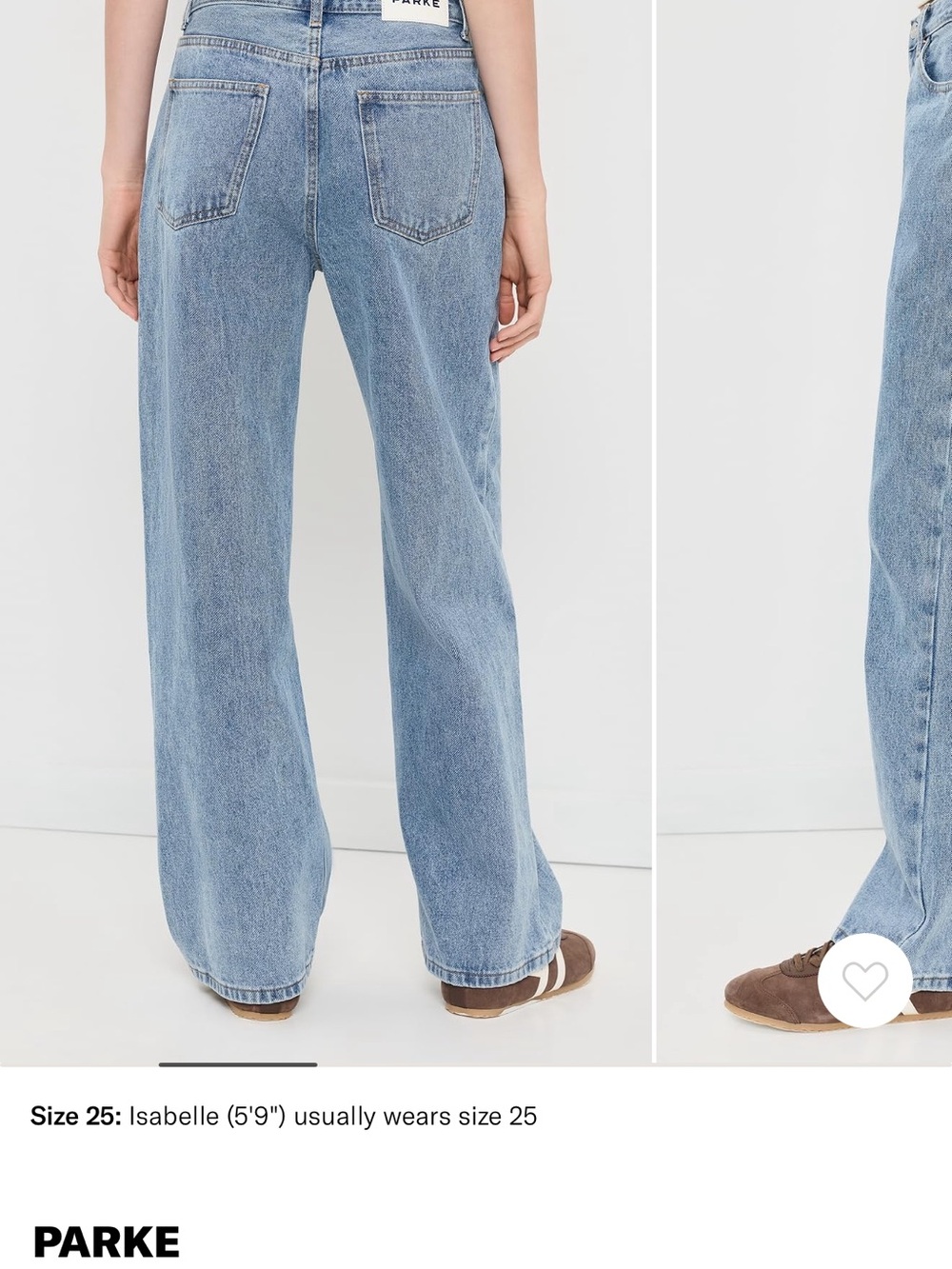 Parke Light Blue Wide-Leg High-Waist Jeans